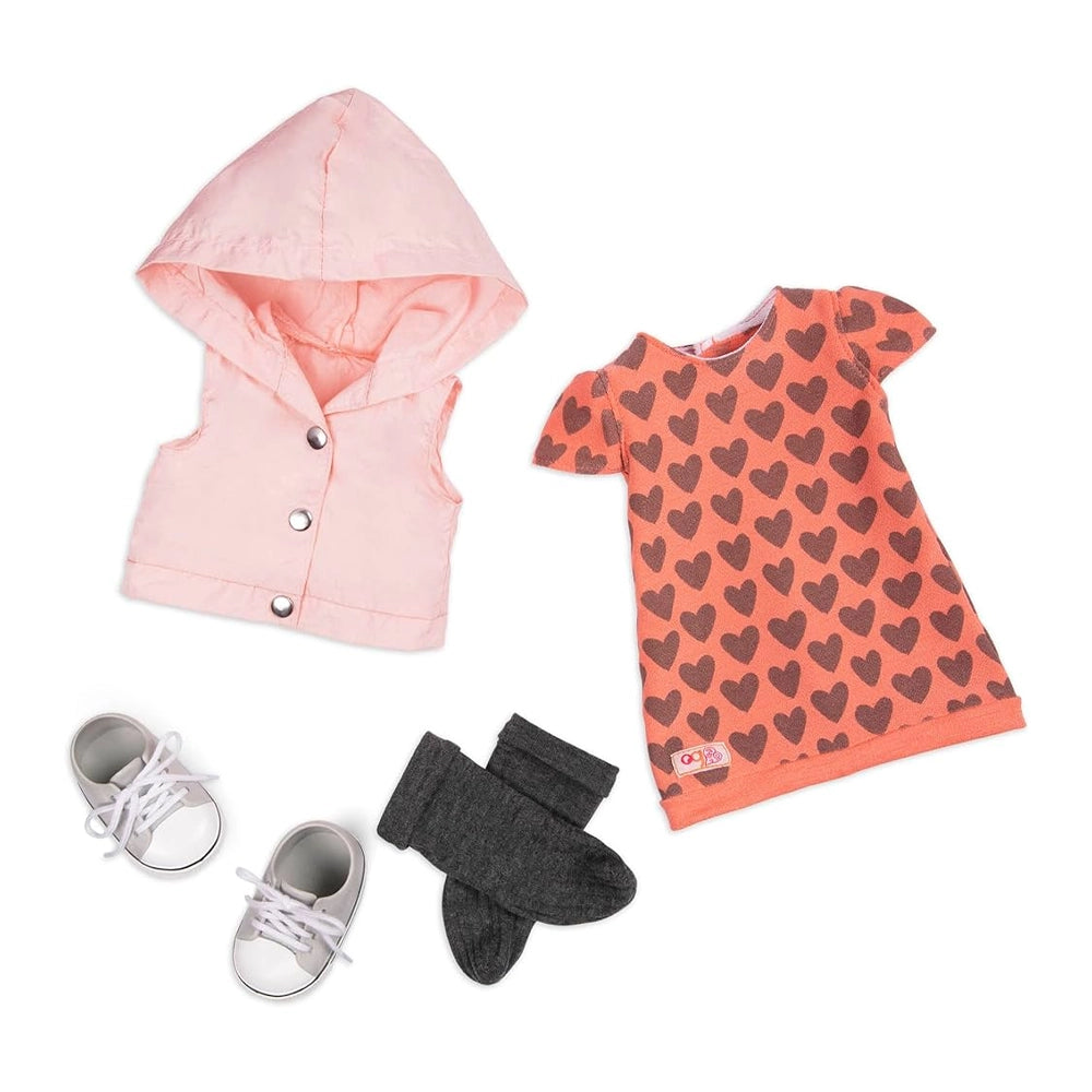 Our Generation Poupée avec Robe & Hoodie 46cm 3A+ - Lili