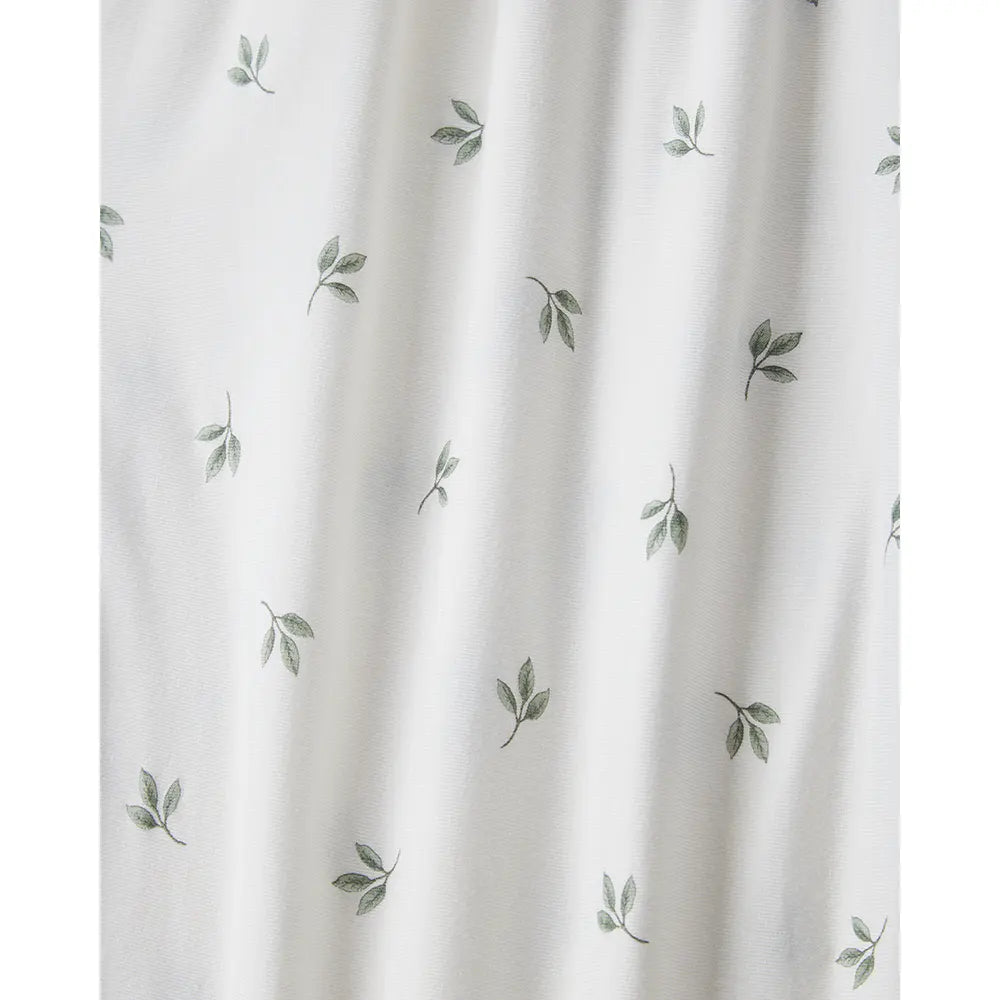 Couverture PurelySoft à imprimé feuilles - Ivoire