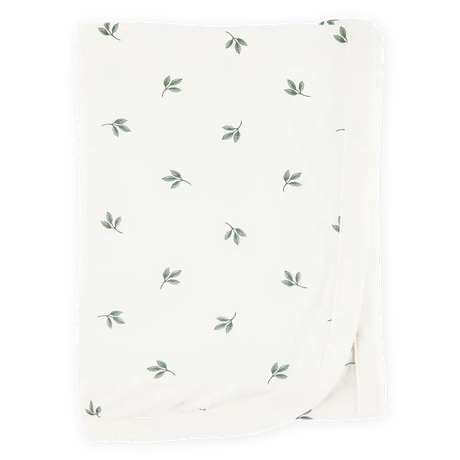 Couverture PurelySoft à imprimé feuilles - Ivoire