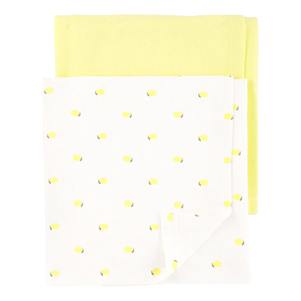 Lot de 2 couvertures gaufrées pour bébé - Fille