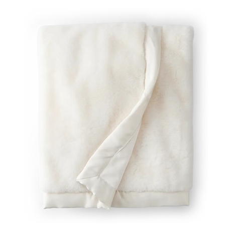 Couverture en peluche pour bébé - Blanc