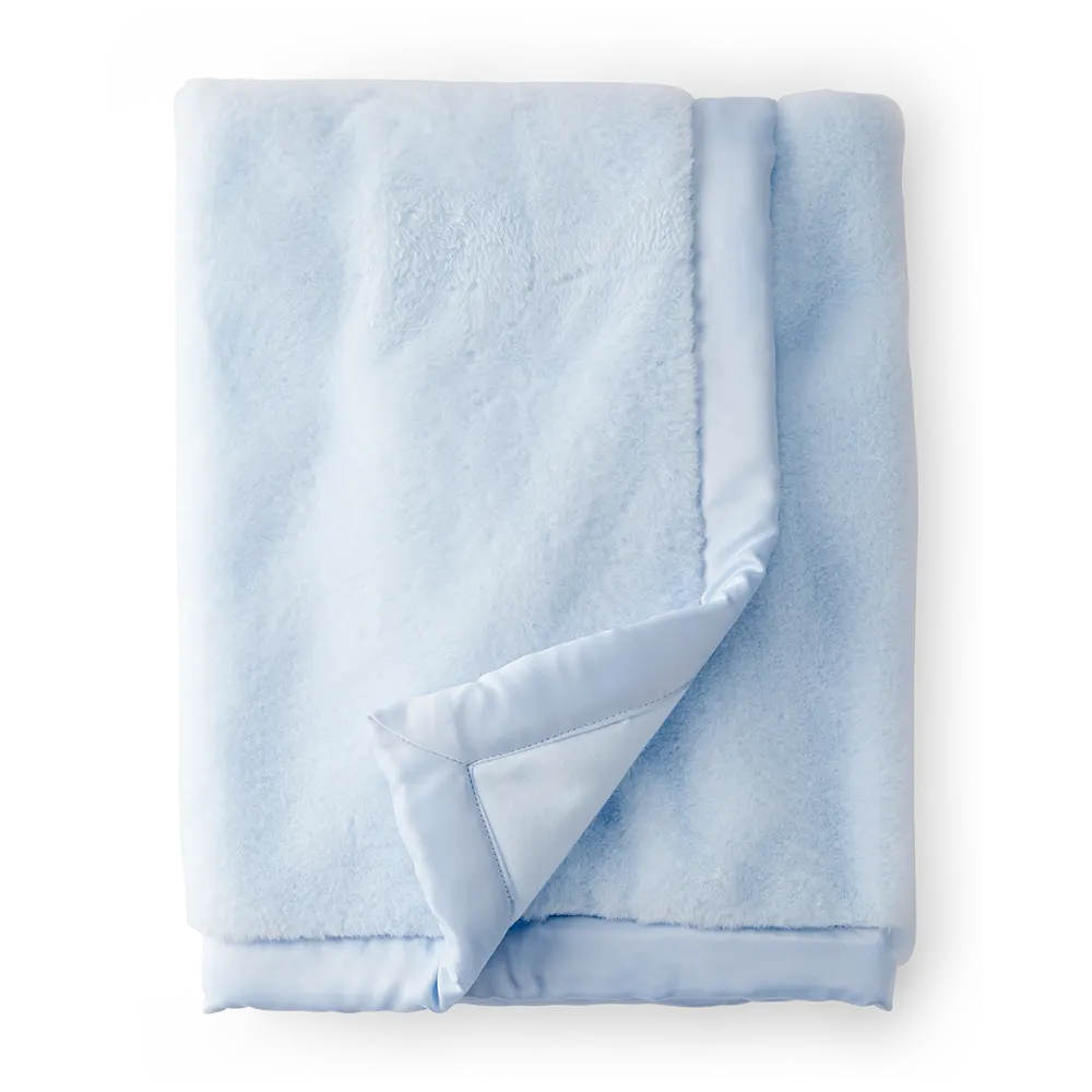 Couverture en peluche pour bébé - Bleu