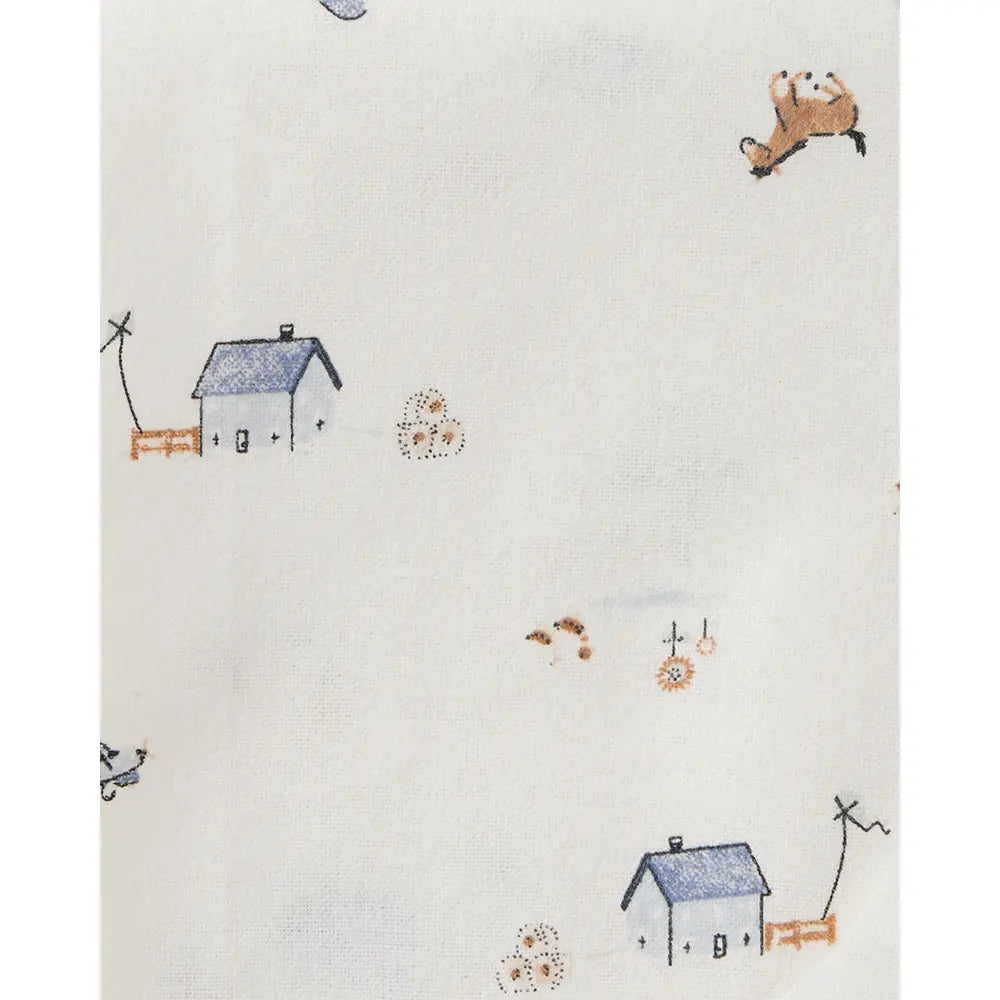 Lot de 4 langes de réception bébé garçon - Bleu