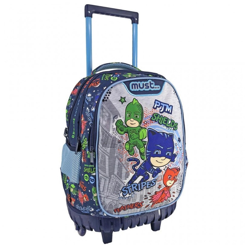 Must Cartable À Roulettes 3 Compartiments - PJ Masks Anyone Can Be a Hero