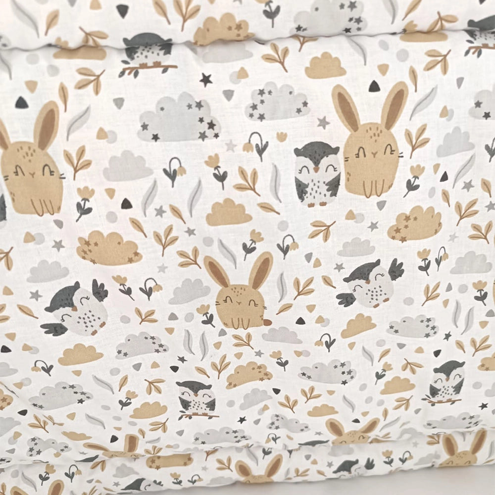 Baby Bulle Tour de Lit avec Boudin 60 x 75 x75 cm - Lapin