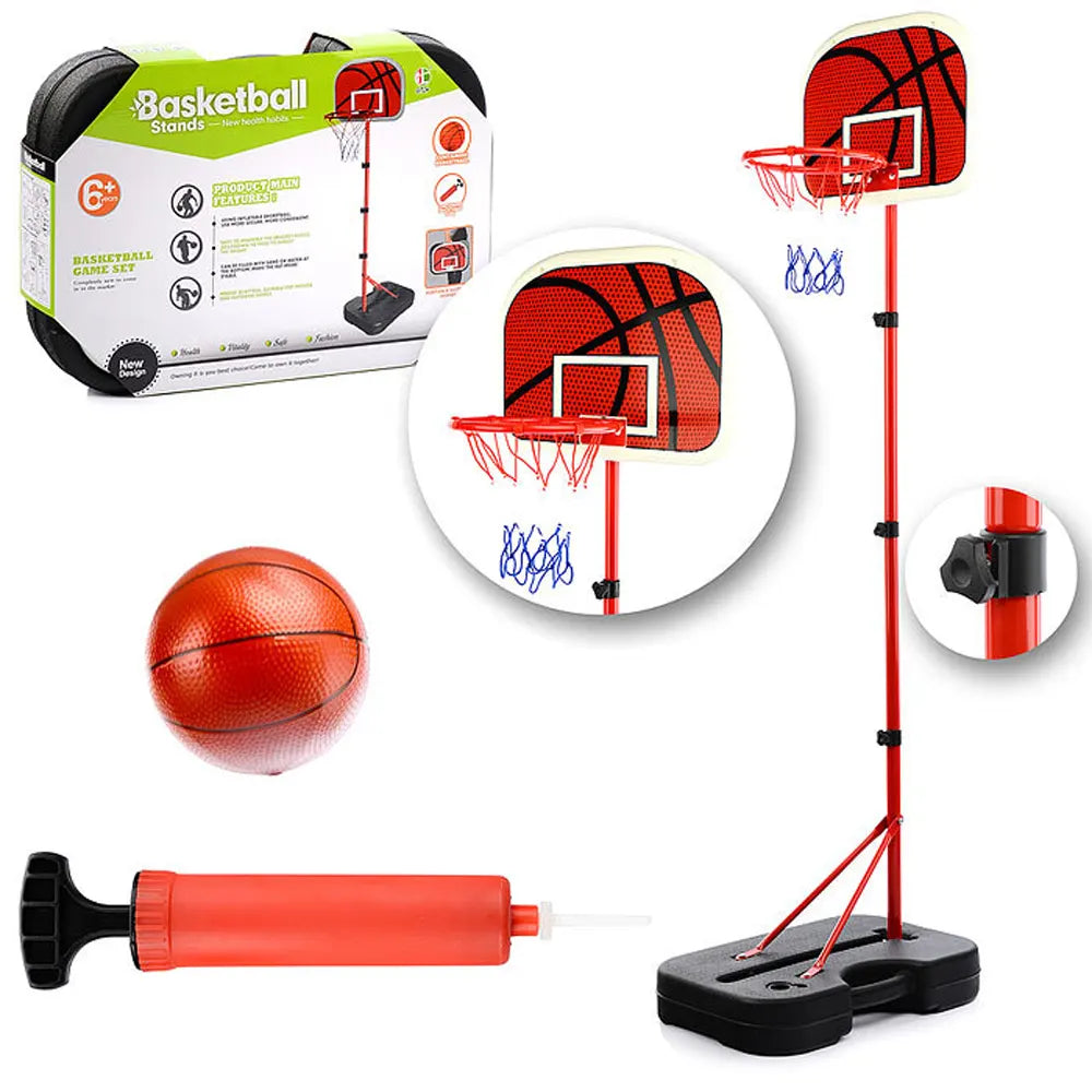 Panier de Basket-Ball Réglable avec Ballon & Pompe - 6A+