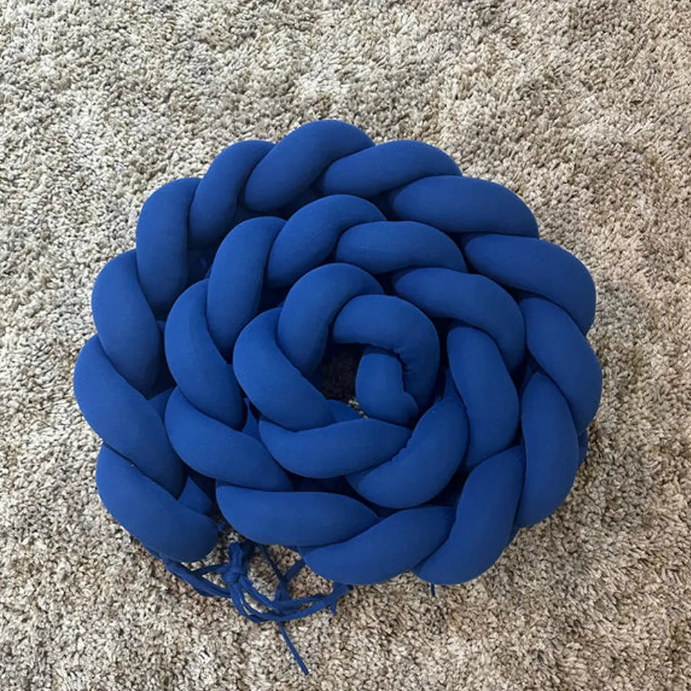 Babymat Tour de Lit Tressé - Bleu Foncé