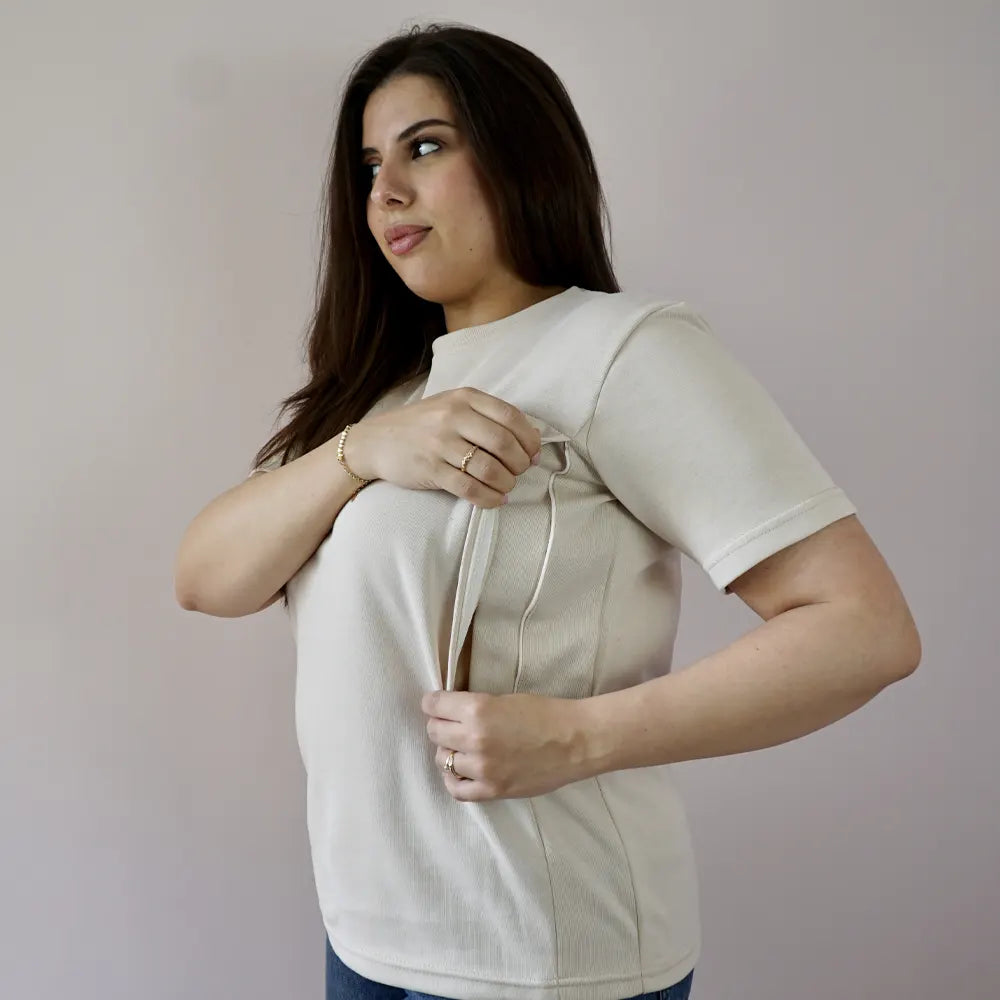 Bambidou Camiseta de Lactancia - Beige