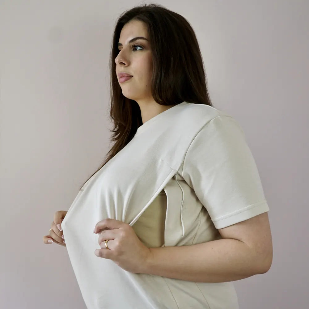 Bambidou Camiseta de Lactancia - Beige