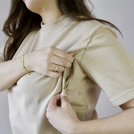 Bambidou Camiseta de Lactancia - Camel