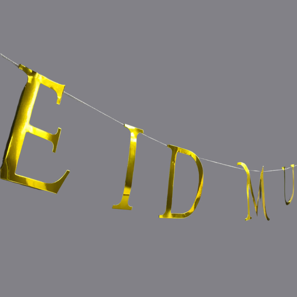 Bannière de Lettres de l'Aïd 3 Mètres - Doré