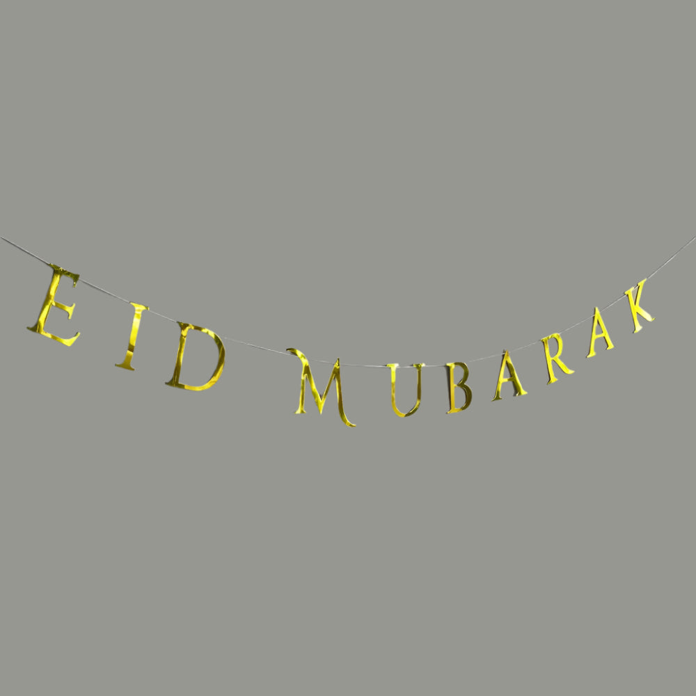 Bannière de Lettres de l'Aïd 3 Mètres - Doré