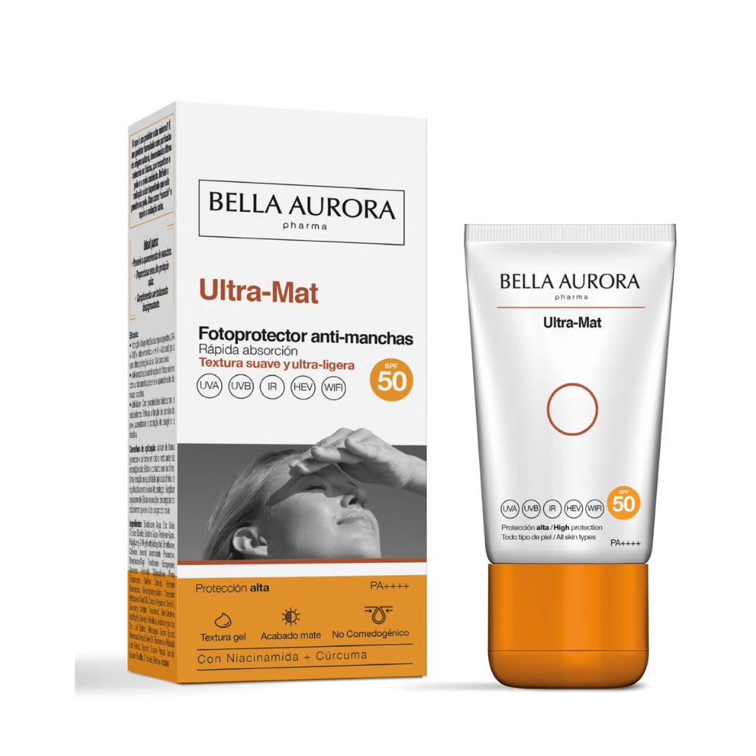 Gel protector solar ultramate Bella Aurora FPS 50+ 50 ml