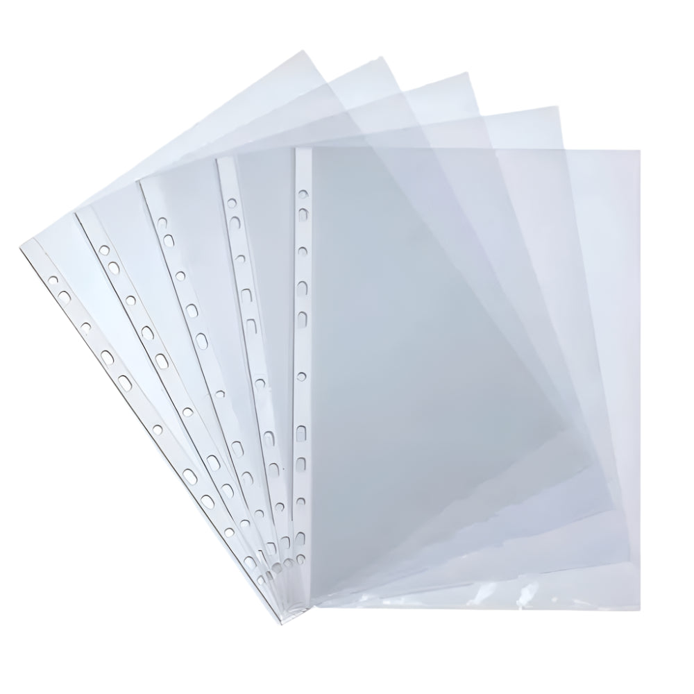 Office Line Lot de 100 Pochettes Perforées en PP Lisse 50 Microns Poly class