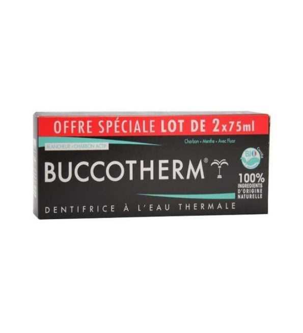 Buccotherm Pasta Dental Carbón Negro 75ml x2 PACK