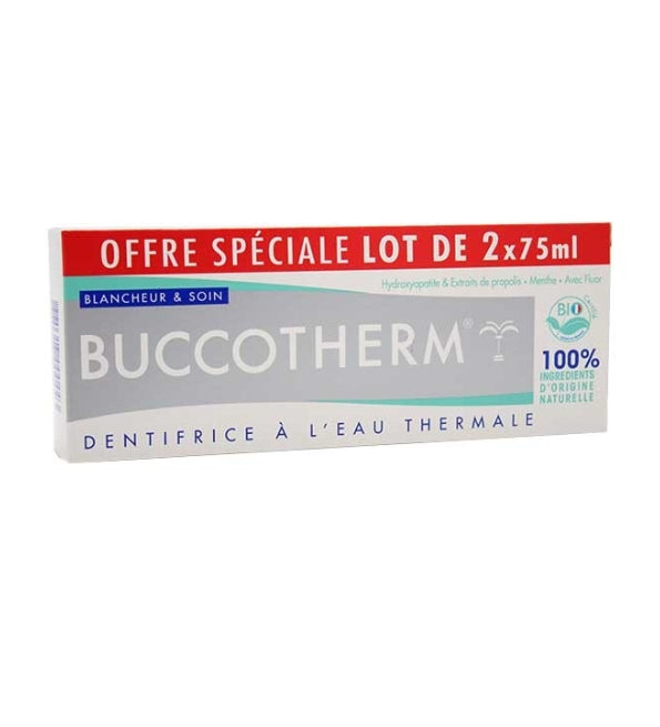 Buccotherm Pasta Dental Blanqueadora Y Cuidado 75ml x2 PACK