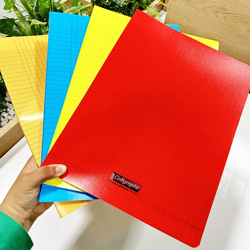 Calligraphe Cahier Piqure A4 96 Pages Polypro Seyès 90g - Orange