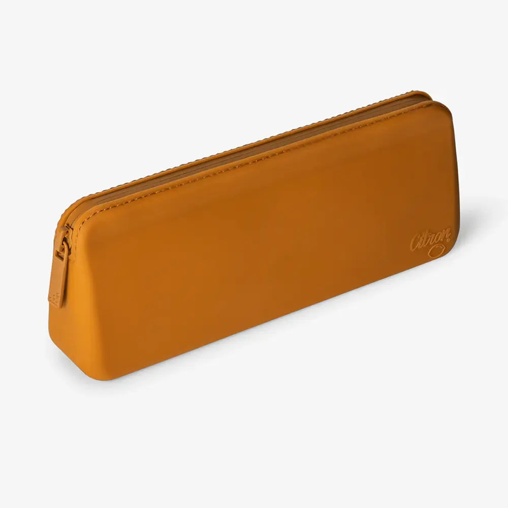 Citron Set de Couverts en Silicone avec Pochette - Tiger Caramel