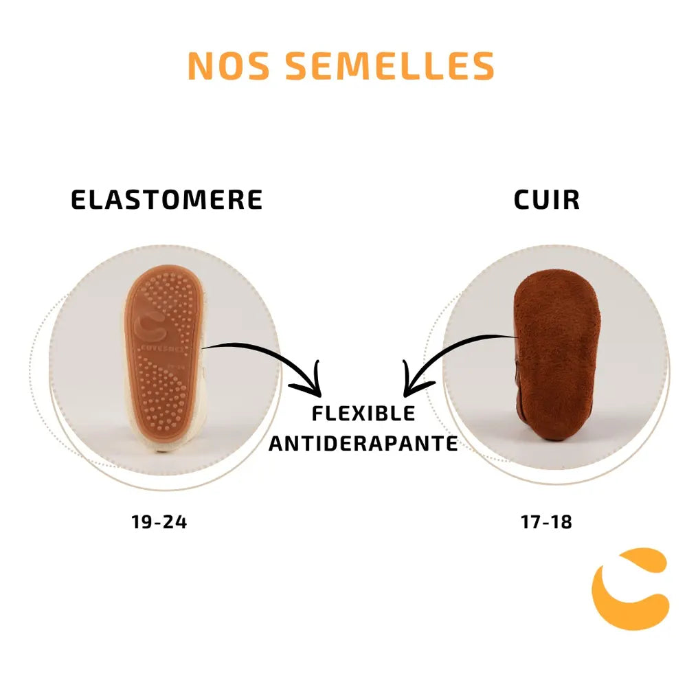 Cuteshez Sandalias para primeros pasos de cuero suave - Rosa