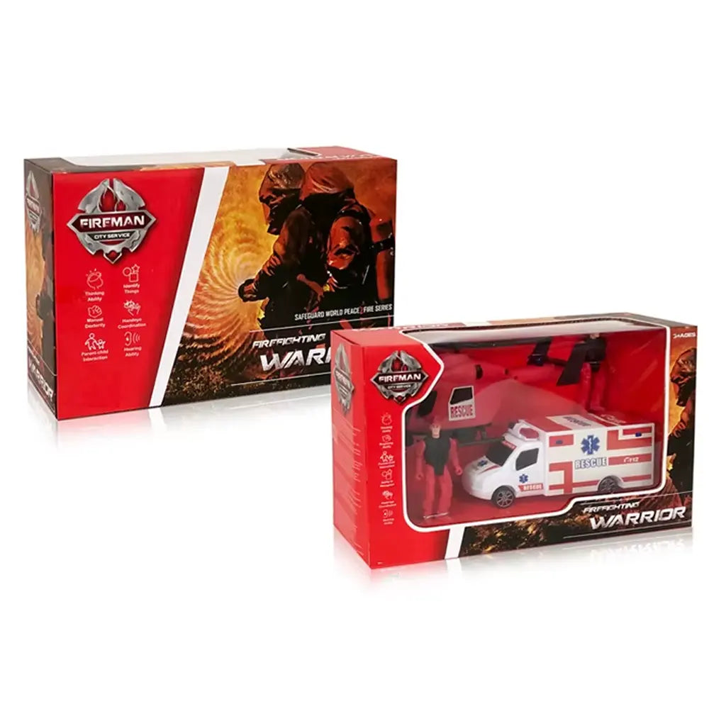 Set de rescate de bombero y ambulancia – 3A+