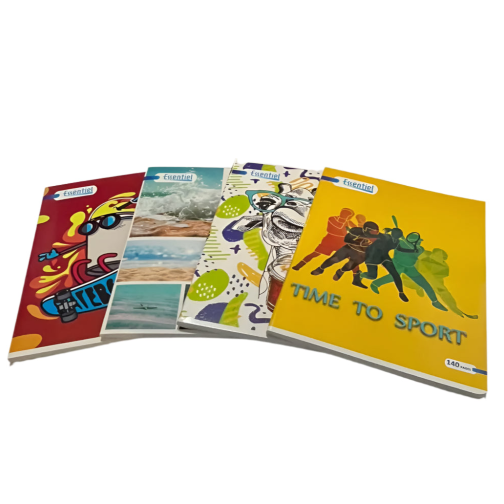 دفتر مدبس مسطر 60غ 17x22 سم من إيسونسييل - 140 صفحة (غلاف عشوائي)