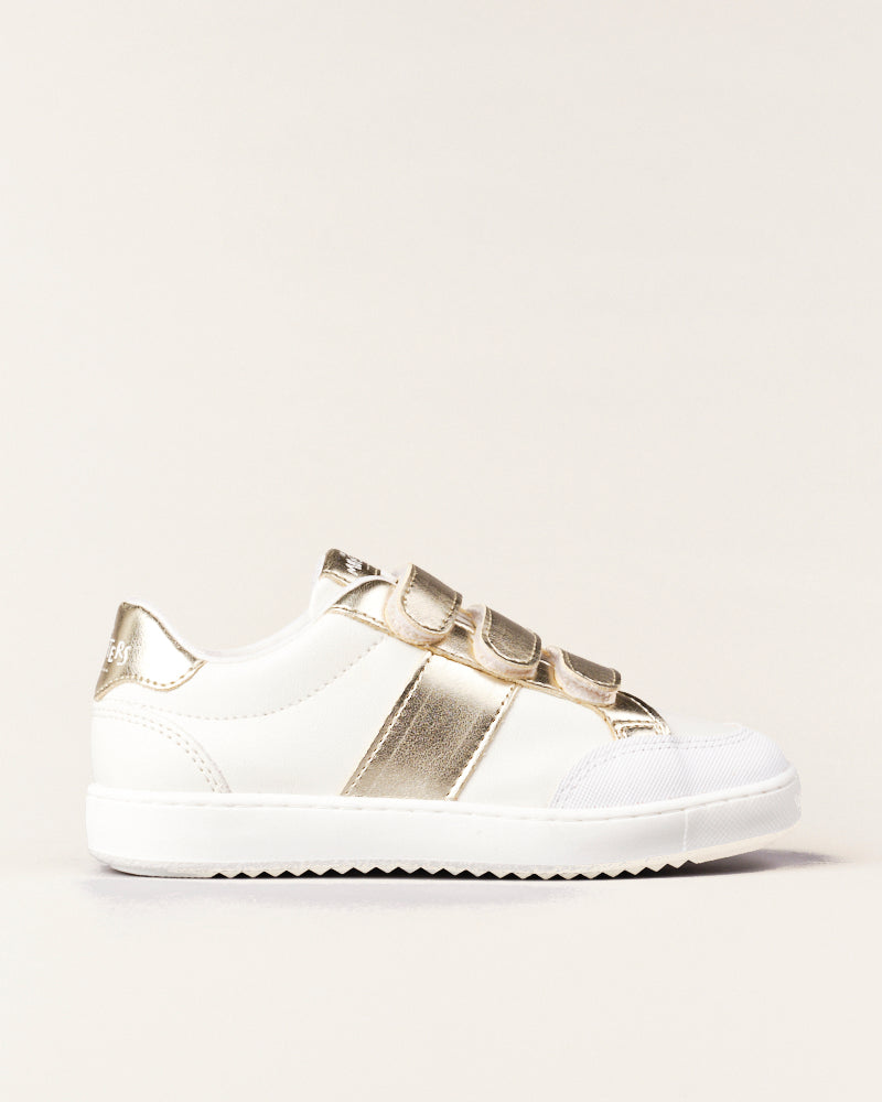 Zapatilla Little Diva For Monsters - Blanco y Dorado