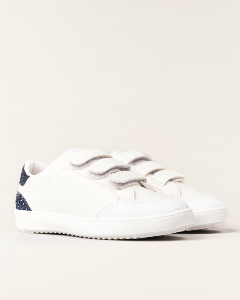 Basket Blue Glitter For Monsters - Blanc et bleu