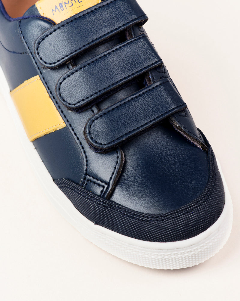 Zapatilla Little Einstein For Monsters - Azul marino y mostaza