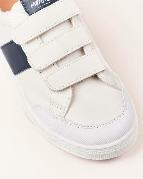 Basket Petit Matelot For Monsters - Blanc et Bleu Marine