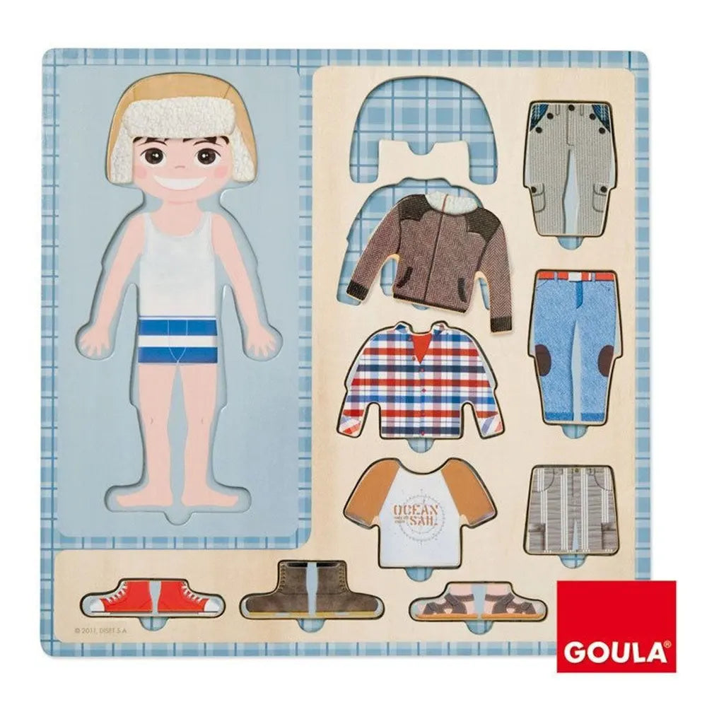 Goula Puzzle Petit Garçon S'habille - 10 Pièces