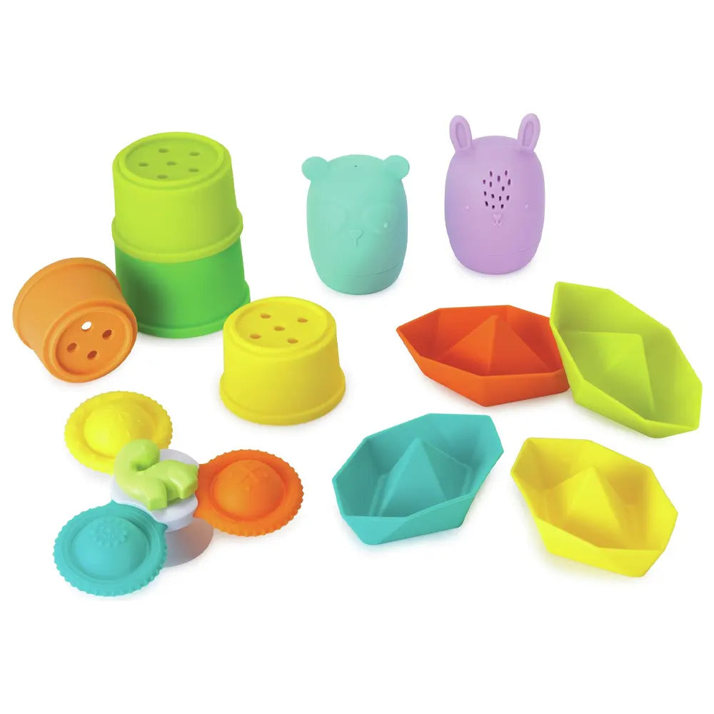 Infantino Coffret Jouets de Bain en Silicone 11 Pièces – 0M+
