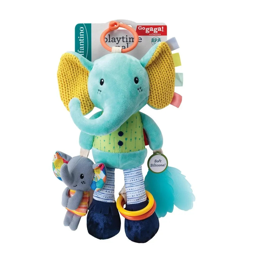 Infantino Jouet Sensoriel et Hochet d’Éveil Eléphant - 0M+