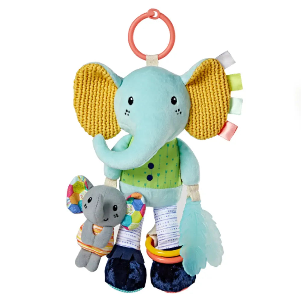Infantino Jouet Sensoriel et Hochet d’Éveil Eléphant - 0M+