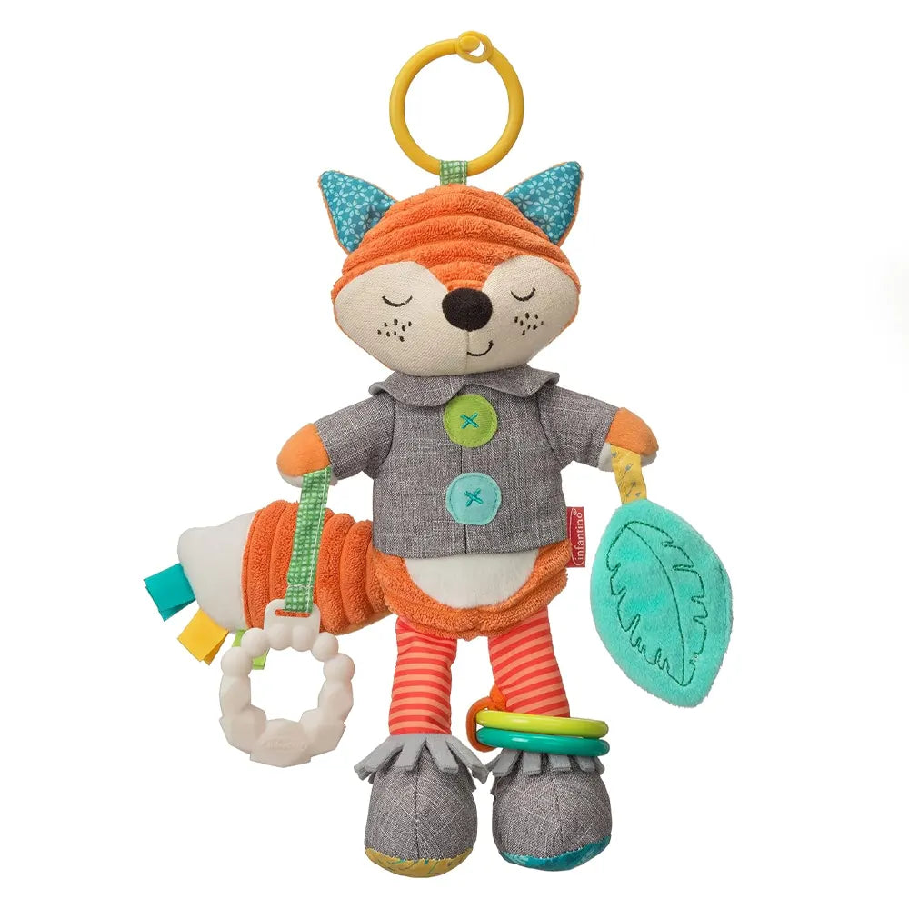 Infantino Jouet Sensoriel et Hochet d’Éveil Renard - 0M+