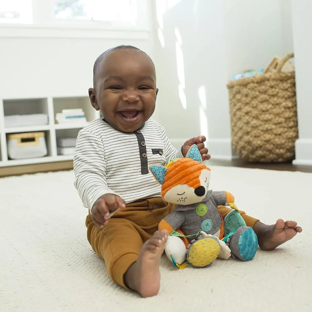 Infantino Jouet Sensoriel et Hochet d’Éveil Renard - 0M+