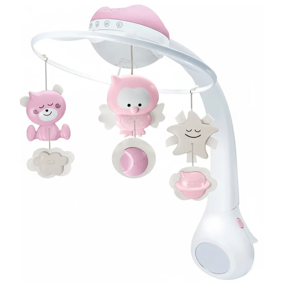 Infantino Projecteur Musical Mobile 3 en 1 – Rose