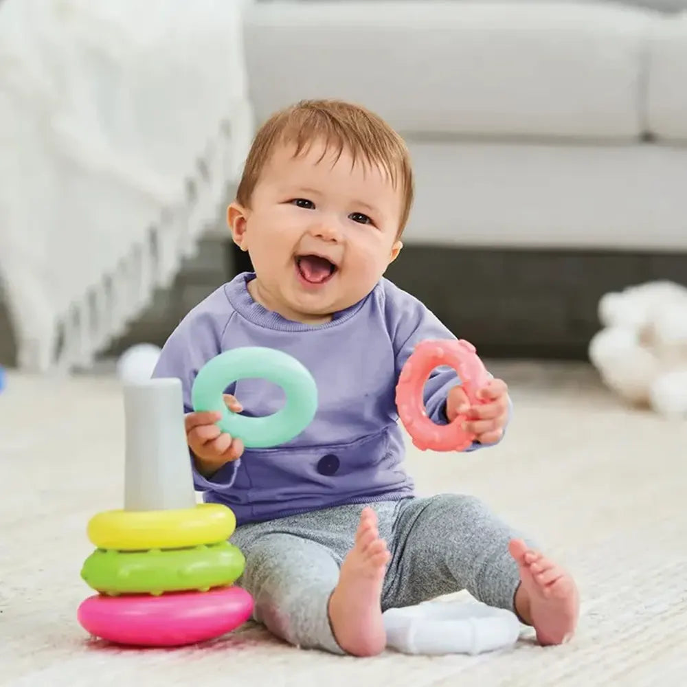 Infantino Anneaux à Empiler Rose – 6M+