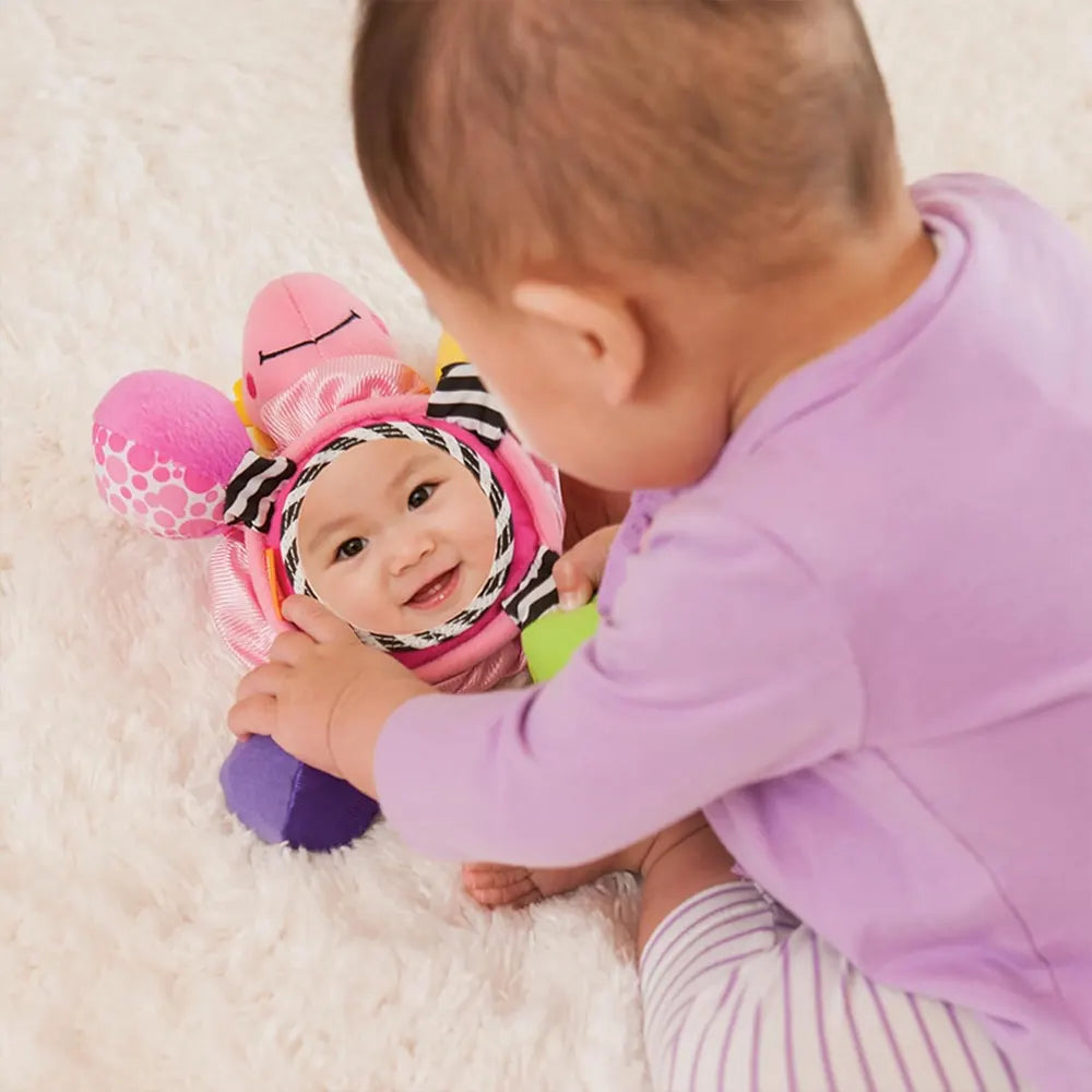 Infantino Hochet Ami Tortue Miroir 0M+ - Rose