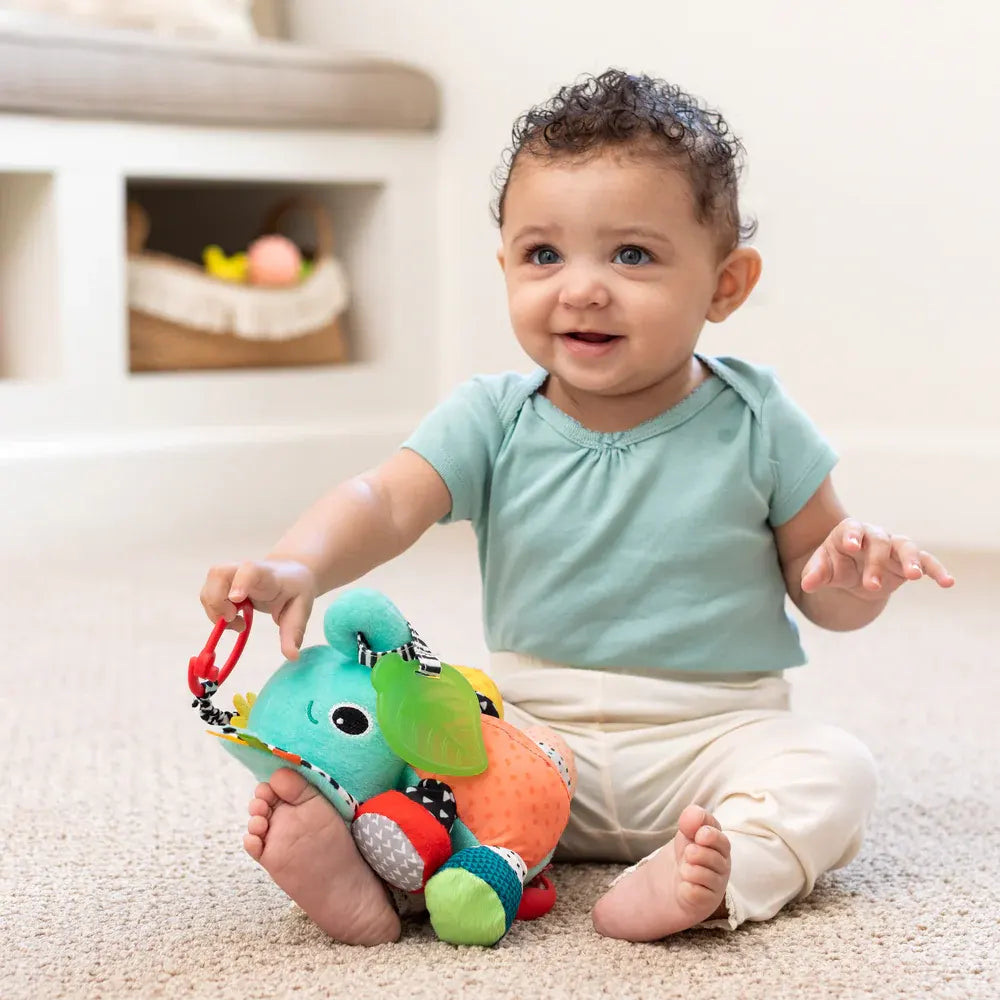 Infantino Peluche d’Éveil Multisensorielle Éléphant - 0M+