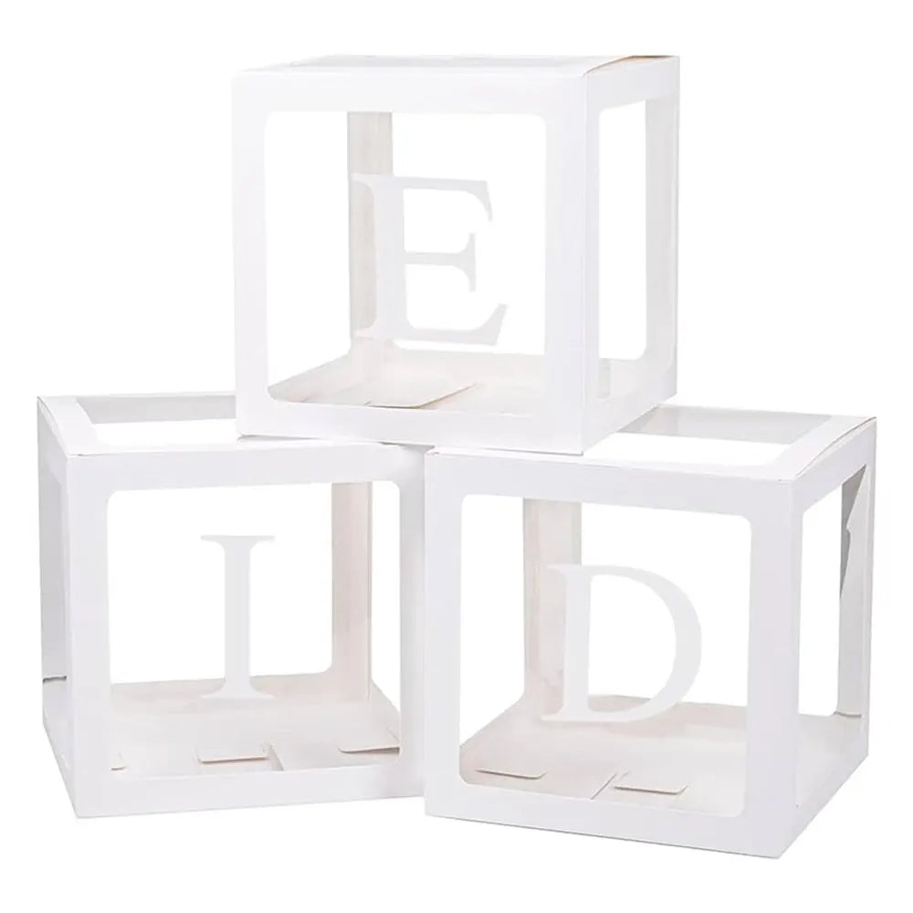 Kit de 3 Boîtes à Ballons avec Décor EID