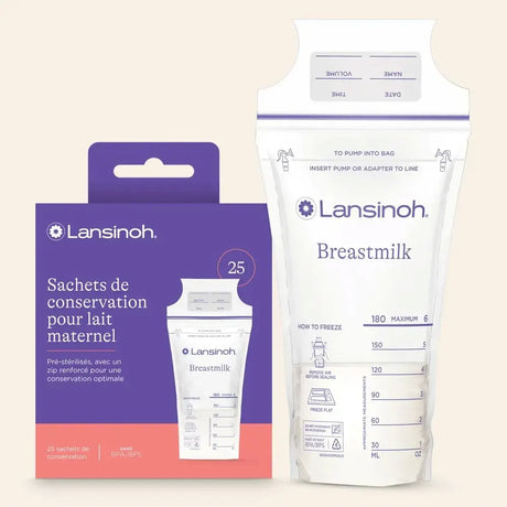 Lansinoh Sachets de Conservation du Lait Maternel – 25 Unités