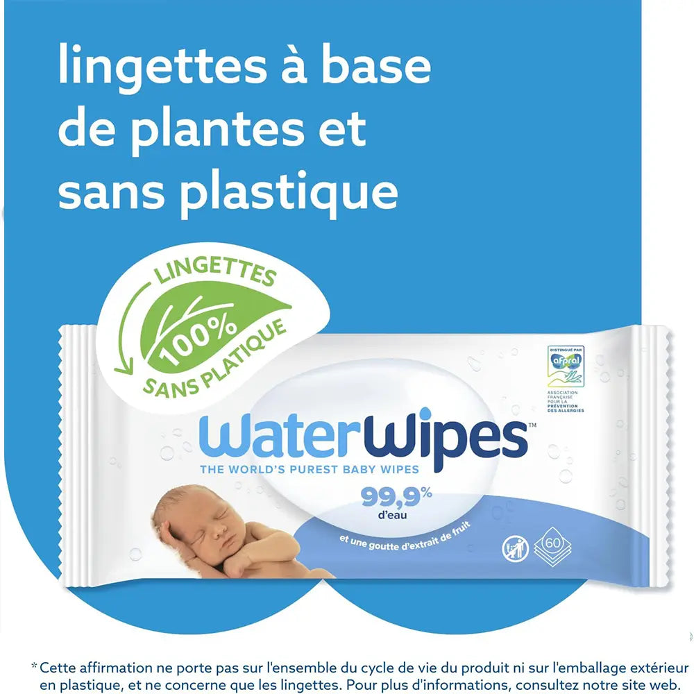 Lingettes Bébé WaterWipes Value Pack 4x60