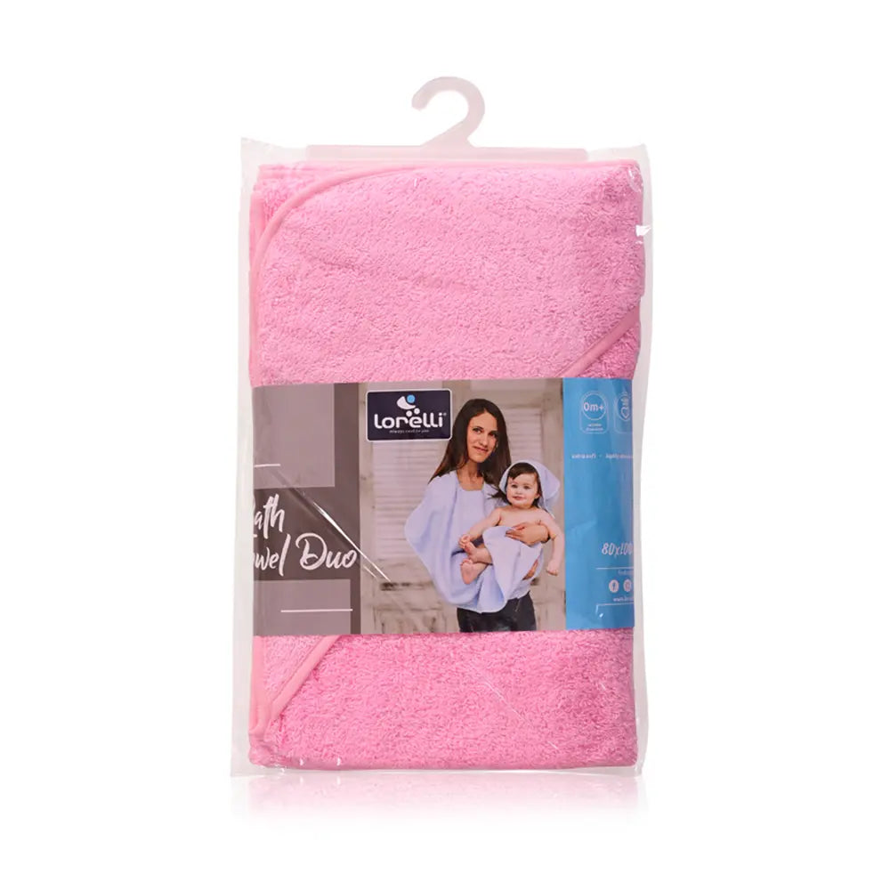 Lorelli Serviette de Bain à Capuche Duo 80x100 cm - Rose