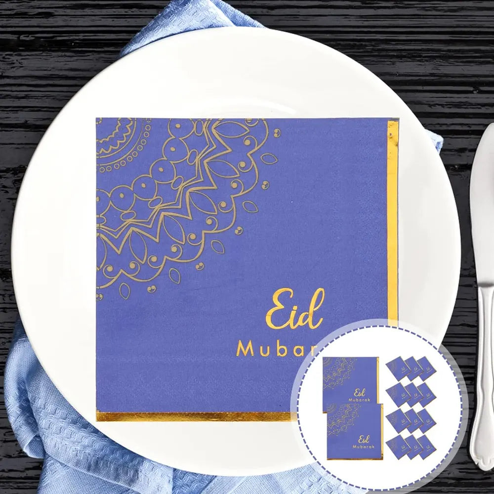 Lot de 20 Serviettes en Papier pour l'Aïd - 33cm