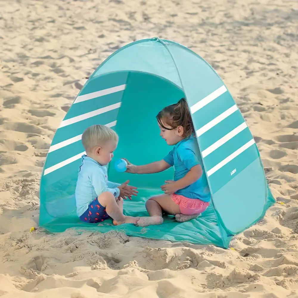 LUDI Abribaby Bleu - Tente Anti-UV Pop-Up Pour Bébé - Protection Soleil & Vent Dès La Naissance