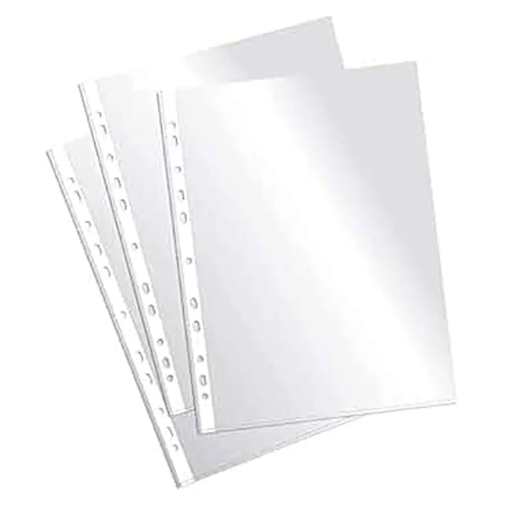 M.Office 100-Pack A4 Punched Pockets – 35 Microns
