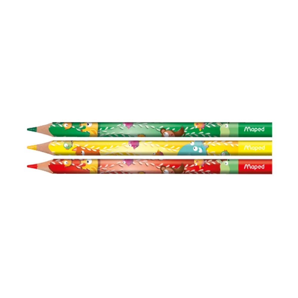 Maped 12 Crayons de Couleur Jumbo en Résine