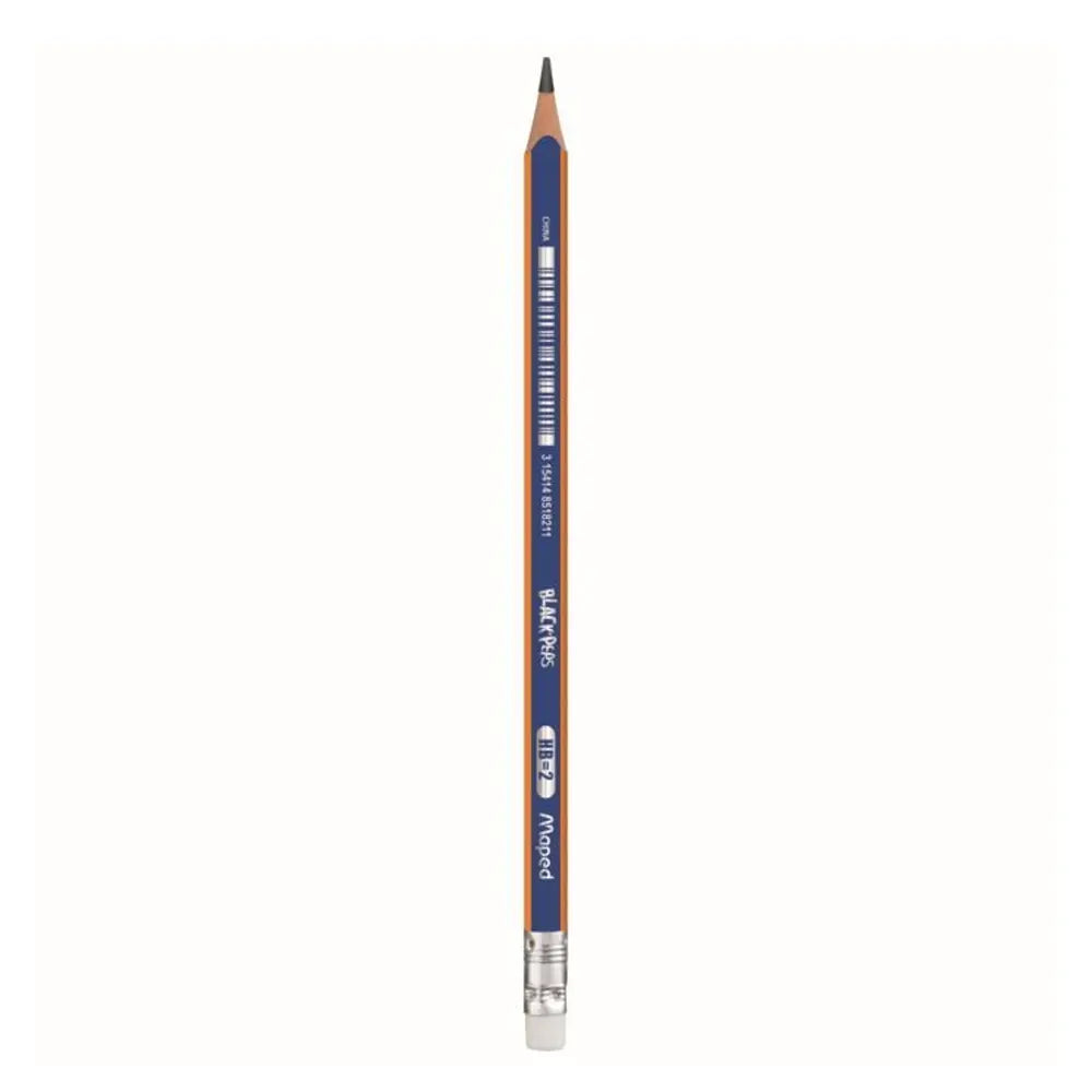 Lápices de resina de grafito Maped con punta de borrador - Caja de 12