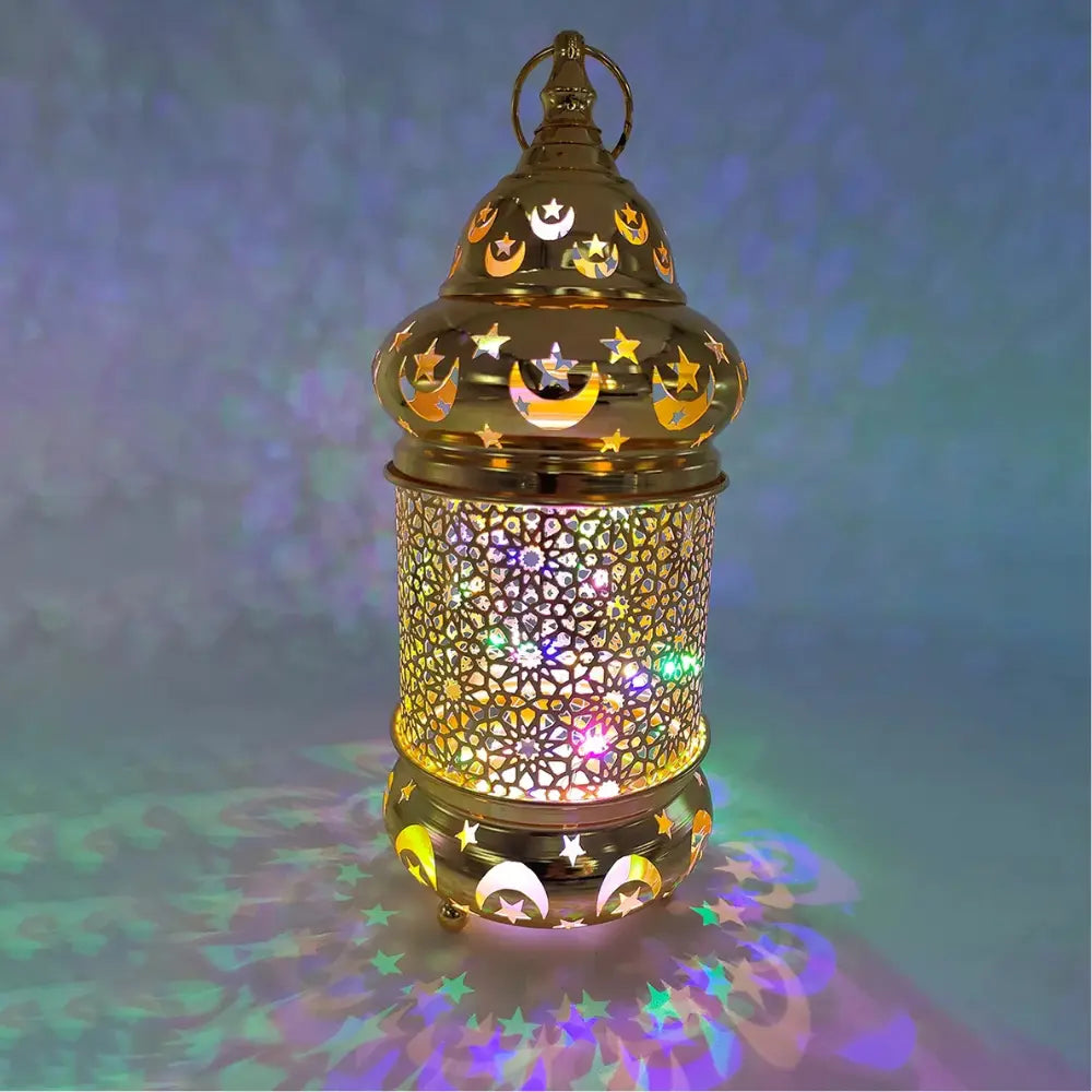 Ornement Lampe Dorée en Métal 12,5 x 29 cm – LED