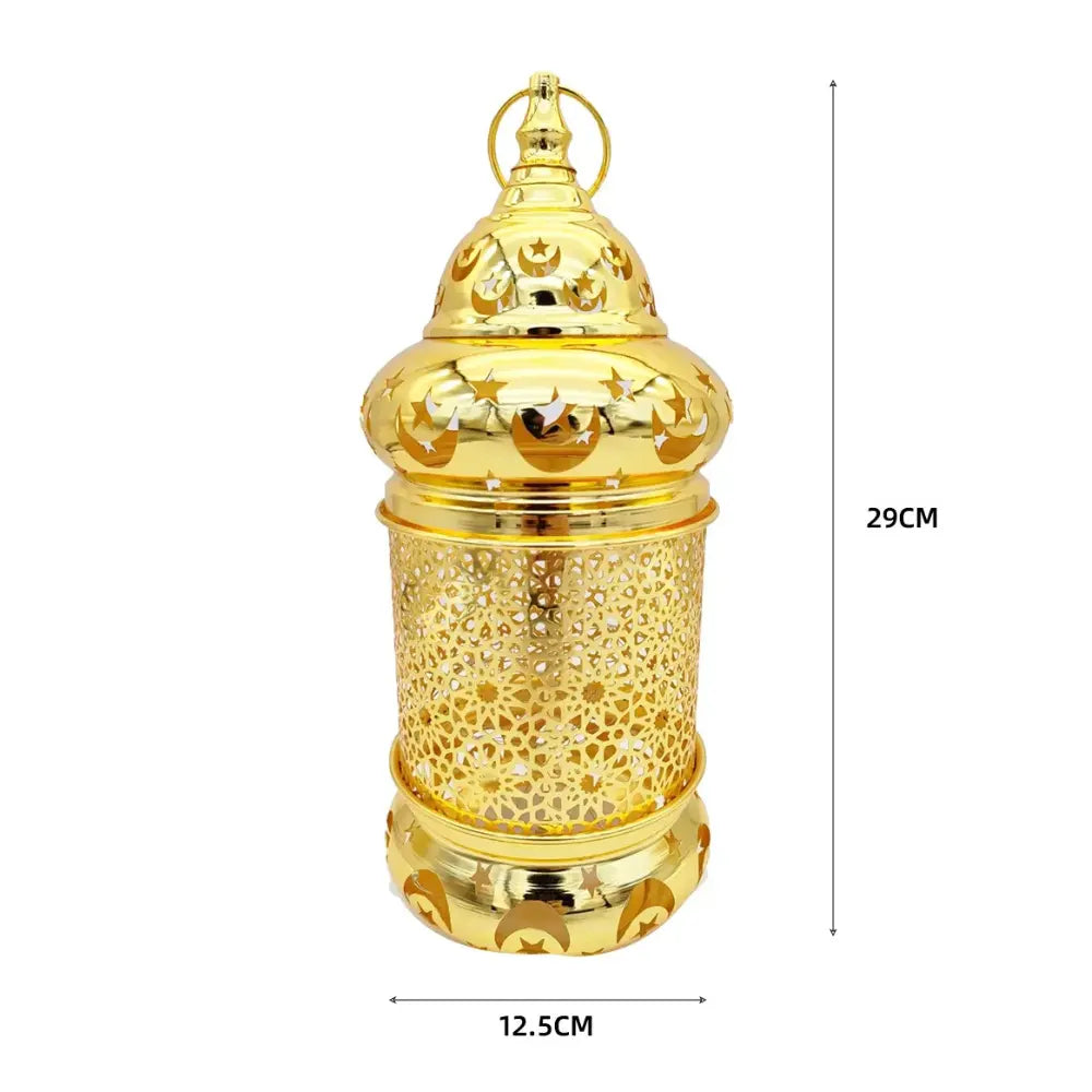 Ornement Lampe Dorée en Métal 12,5 x 29 cm – LED